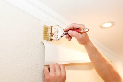 Pose de papier peint à Muracciole — revêtements muraux et toiles de verre